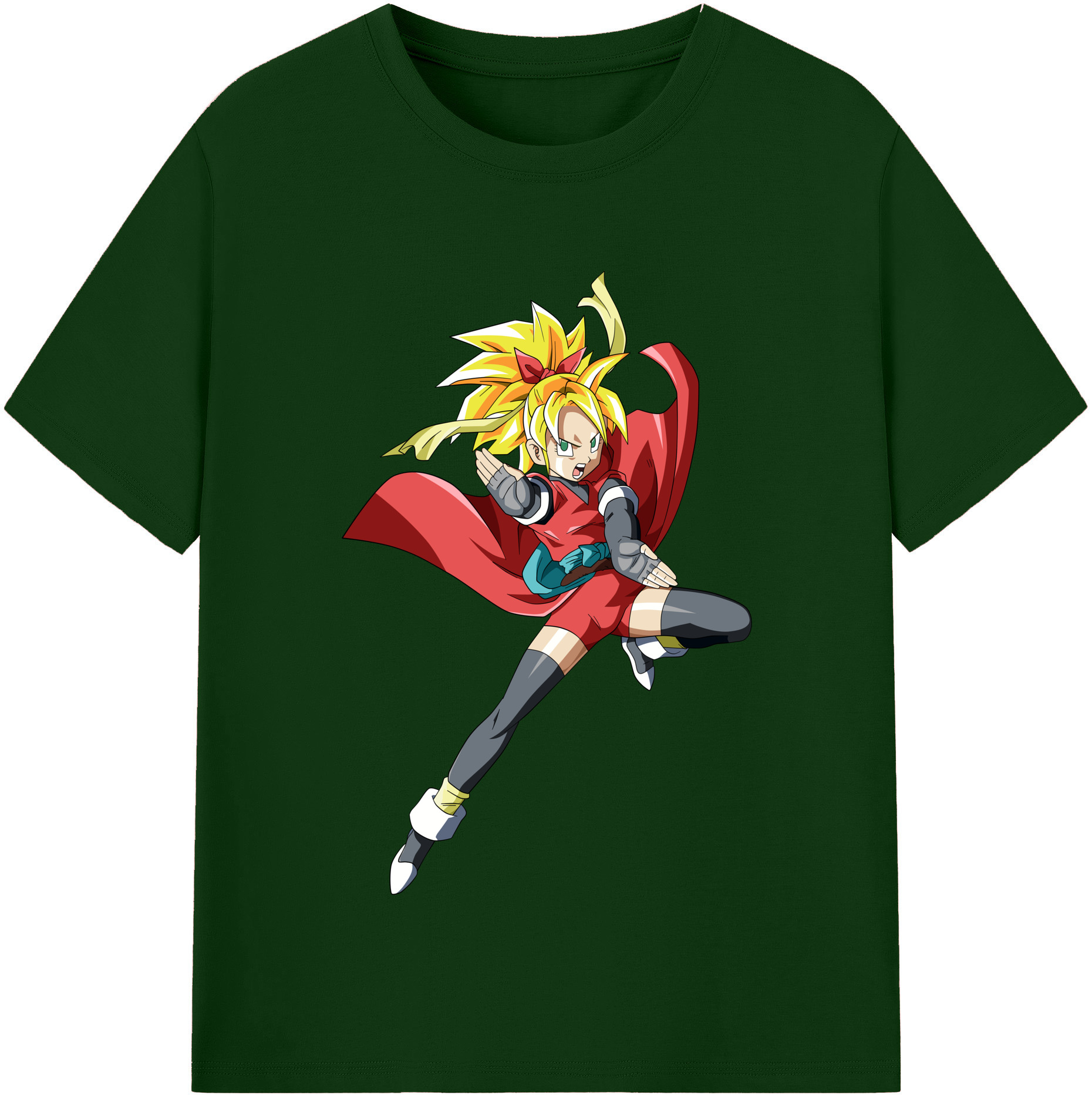 （画像用） ドラゴンボール カリフラ DRAGON BALL Caulifla 綿100％半袖Tシャツ（フロントプリント）
